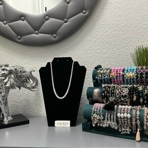 Stunning Ralph Lauren 18” Silver Cubic Zirconia Necklace